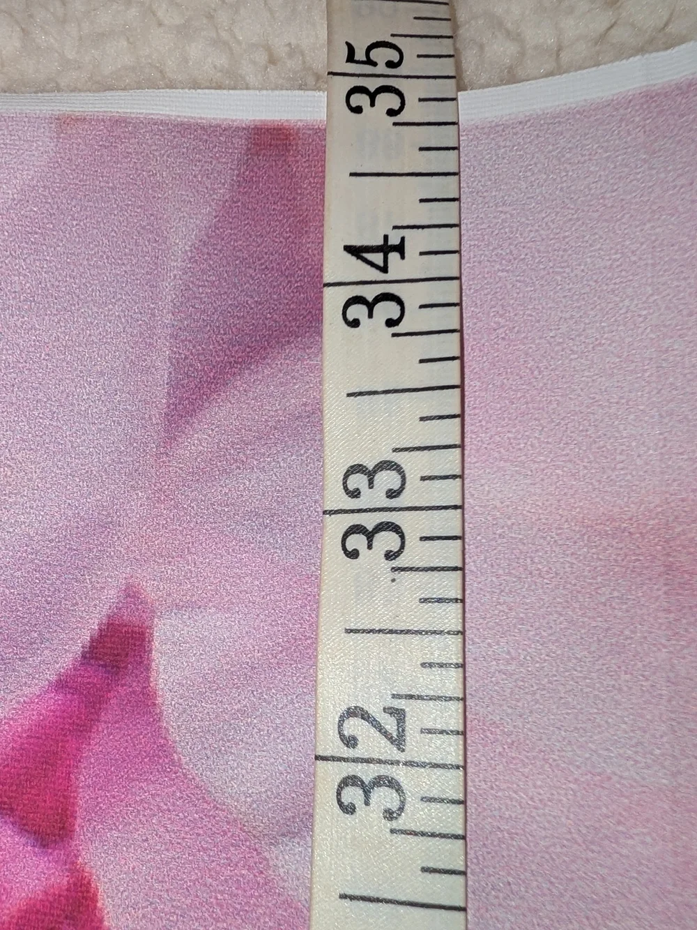 Pink Floral Print Nylon Fabric Panel 59